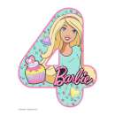 Barbie Number 4 Edible Icing Image